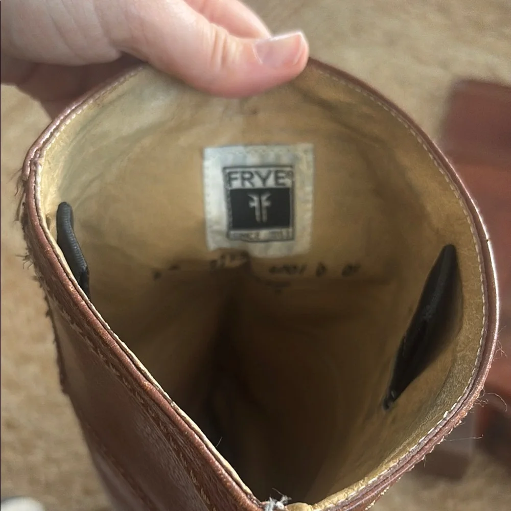 Frye Brown Leather Knee-High Boots - Picture 3 of 9